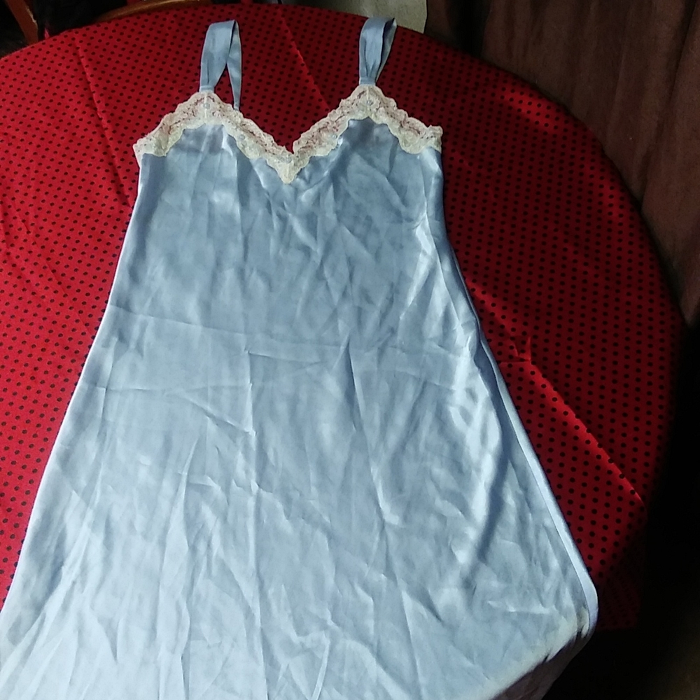 Blue Vintage Jones New York Glamour Night Gown (S)